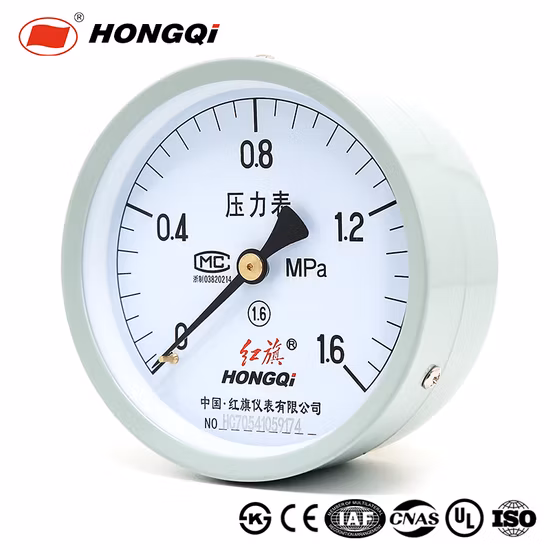 100mm Plastic Pressure Gauge Back Connection 1/8