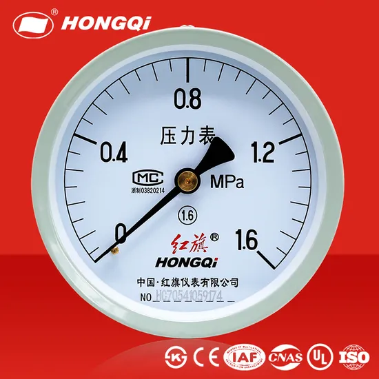 100mm Plastic Pressure Gauge Back Connection 1/8