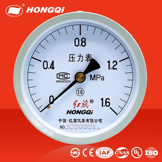 100mm Plastic Pressure Gauge Back Connection 1/8